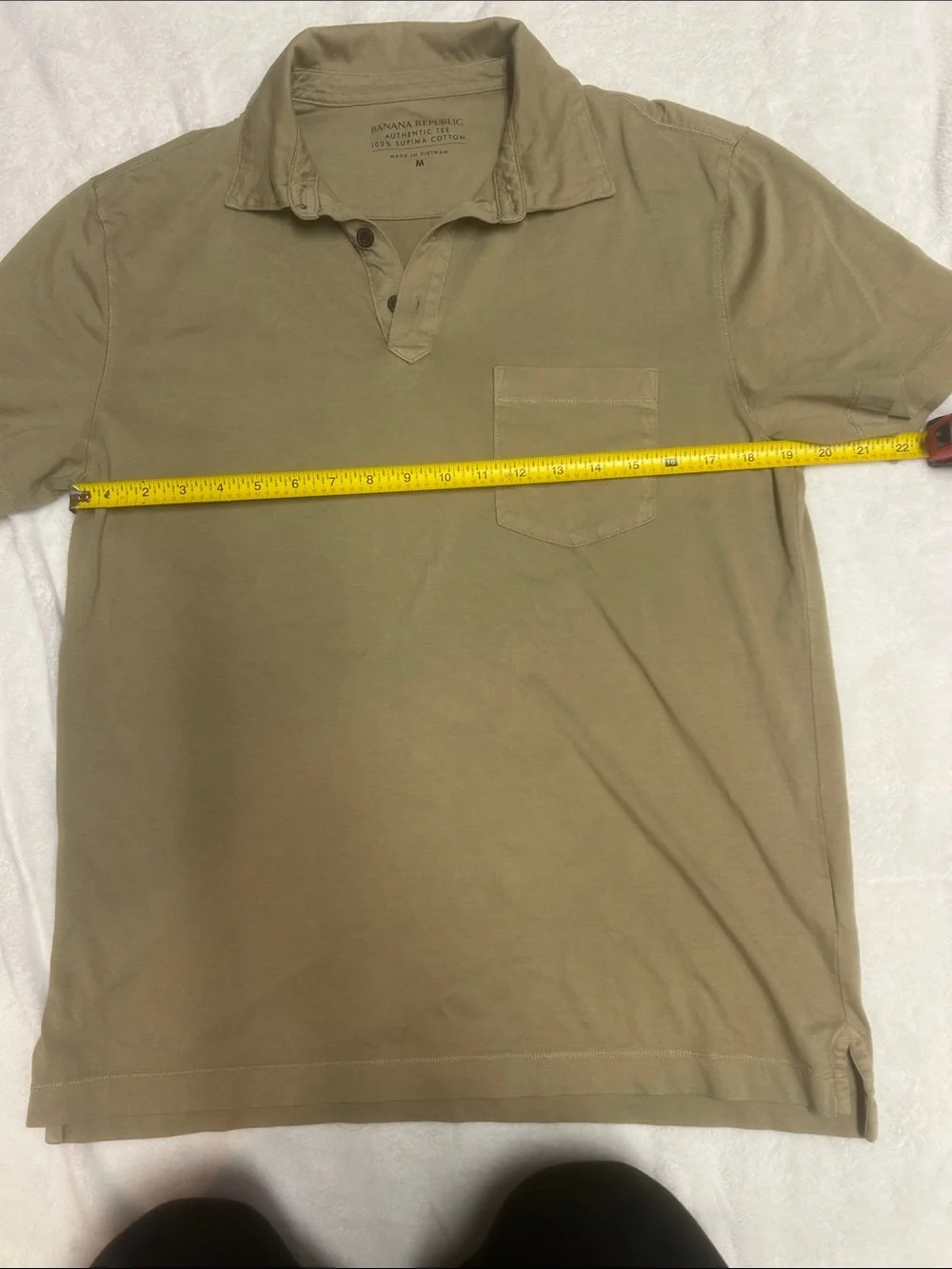Banana Republic Men’s Polo Short Sleeve With Pocket Olive Green Size Medium